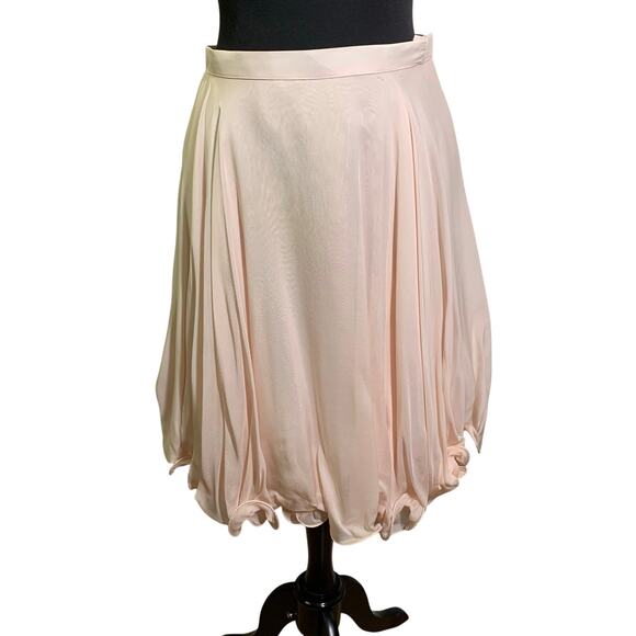 J. PETERMAN Skirt 6 Silk Ballerina Wired Ruffle‎ Layered Hem Hidden Zipper NWOT - Picture 1 of 13